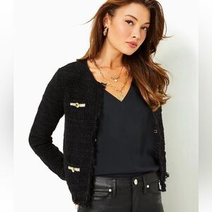 LILLY PULITZER black Beckington Cardigan